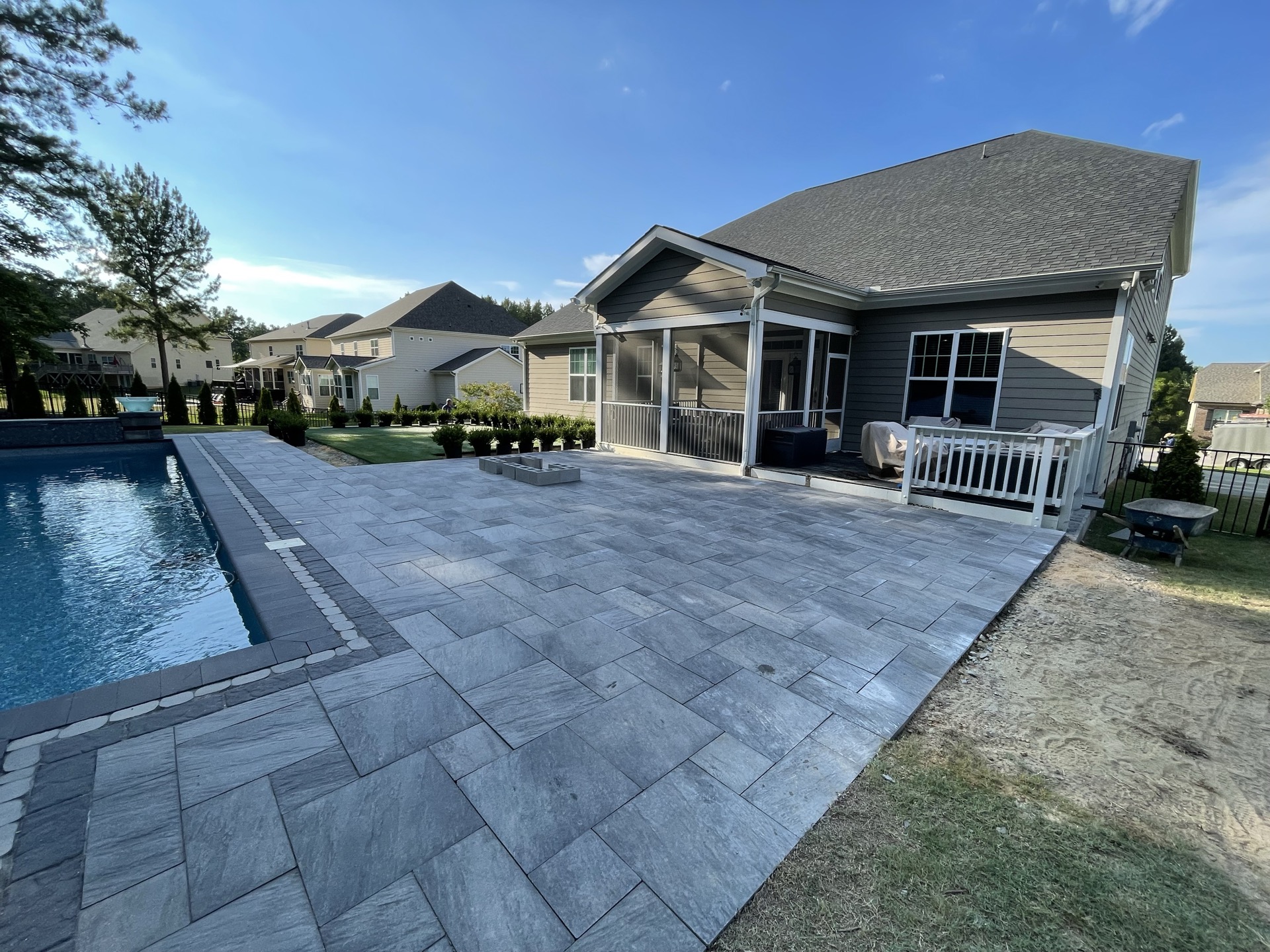 Pool surround patio