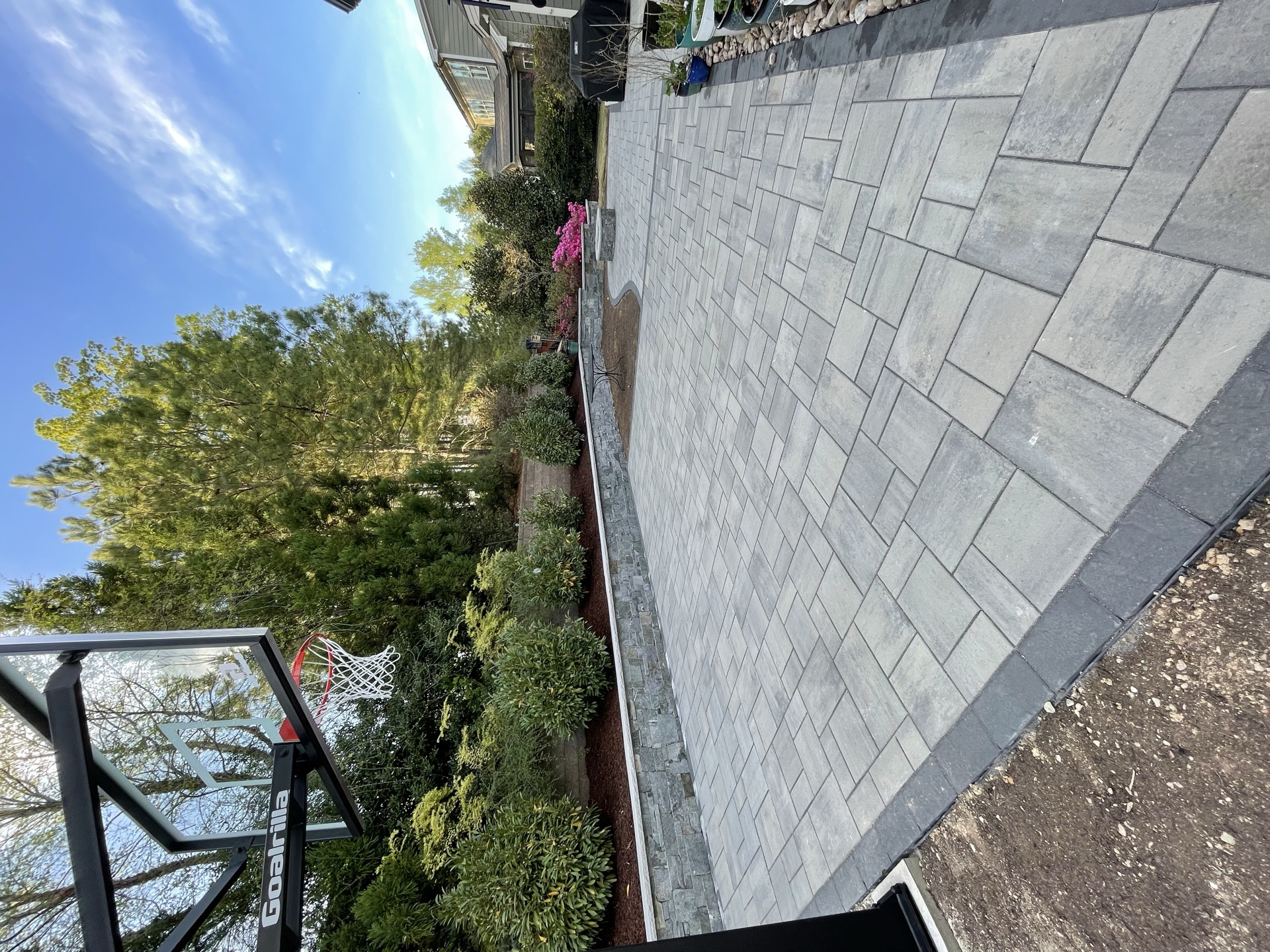 Paver patio install